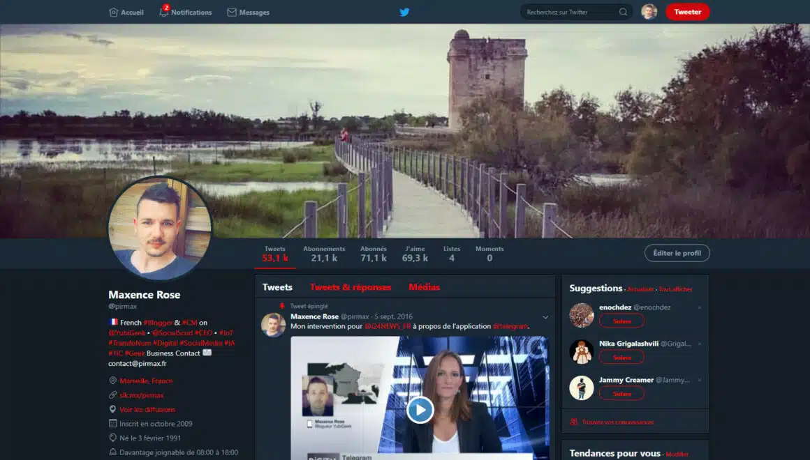 Twitter déploie son mode nuit sur la version ordinateur